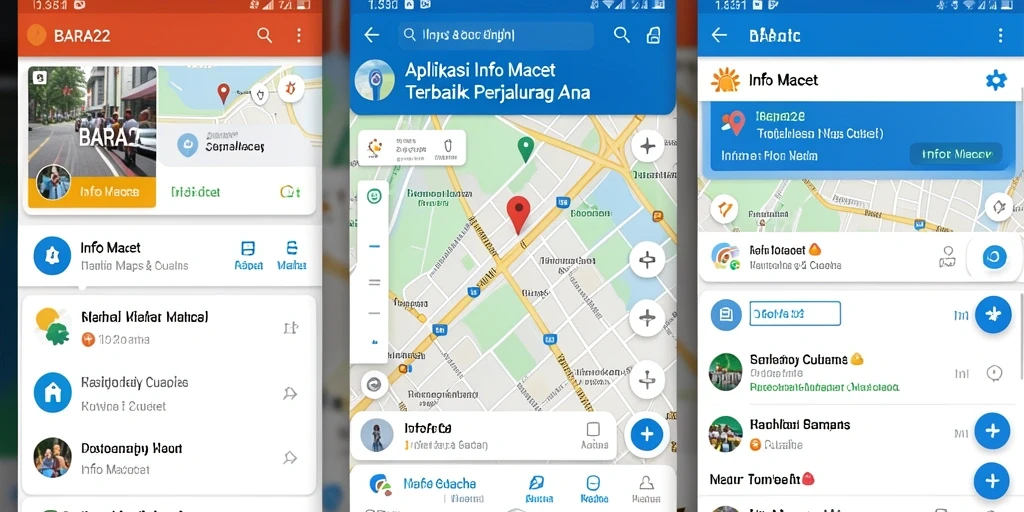 Tampilan antarmuka BARA22 untuk info macet yang interaktif dan informatif.