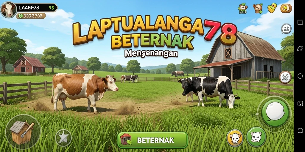 Tampilan antarmuka LADANG78 yang menarik dan interaktif.