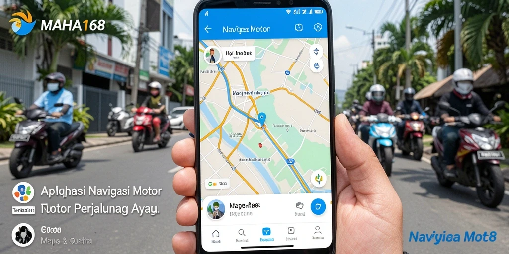 Tampilan antarmuka MAHA168 yang bersih dan fungsional untuk navigasi motor.