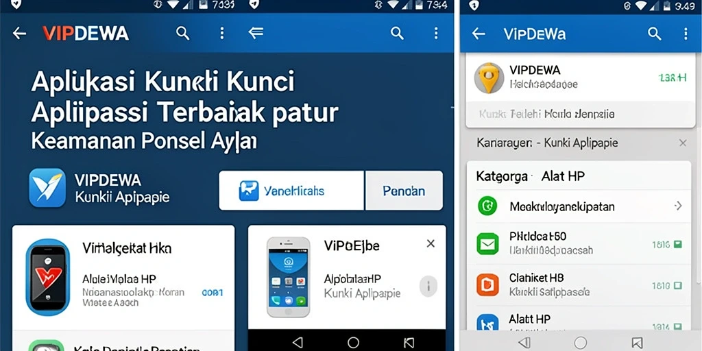 Tampilan utama VIPDEWA dengan fitur kunci aplikasi yang intuitif.