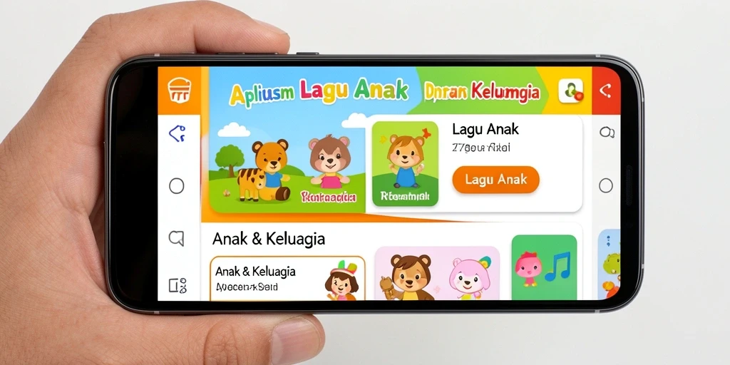 Antarmuka VT789 yang ceria untuk lagu anak-anak.
