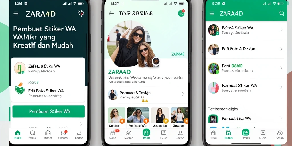 Antarmuka ZARA4D untuk pembuat stiker WA yang menarik dan user-friendly.