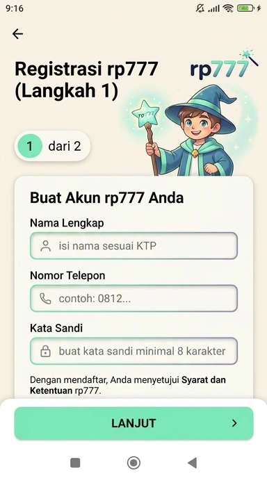 Panduan Lengkap Registrasi Akun rp777 di Android